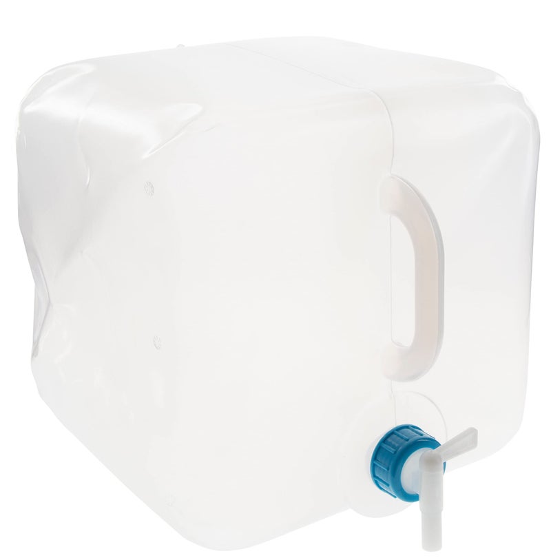 UST 5 Gal Water Carrier Cube with Collapsible, Transparent, Compact Design and BPA Free Construction for Drinking, Bathing, Camping, Hiking and Outdoor Survival - Image 1